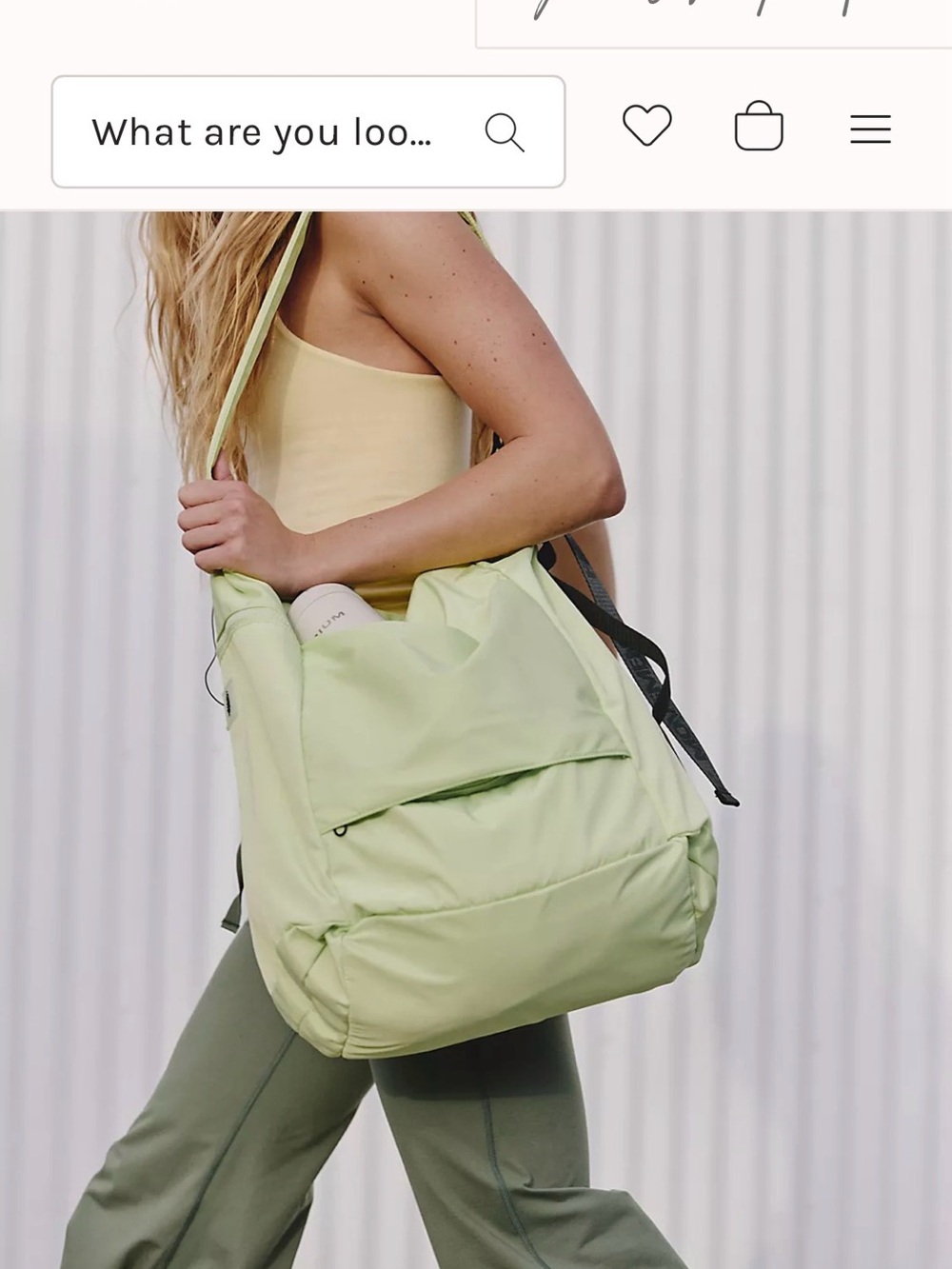 No Time Zones Carryall Tote FP Movement by Free People in Whipped Lime